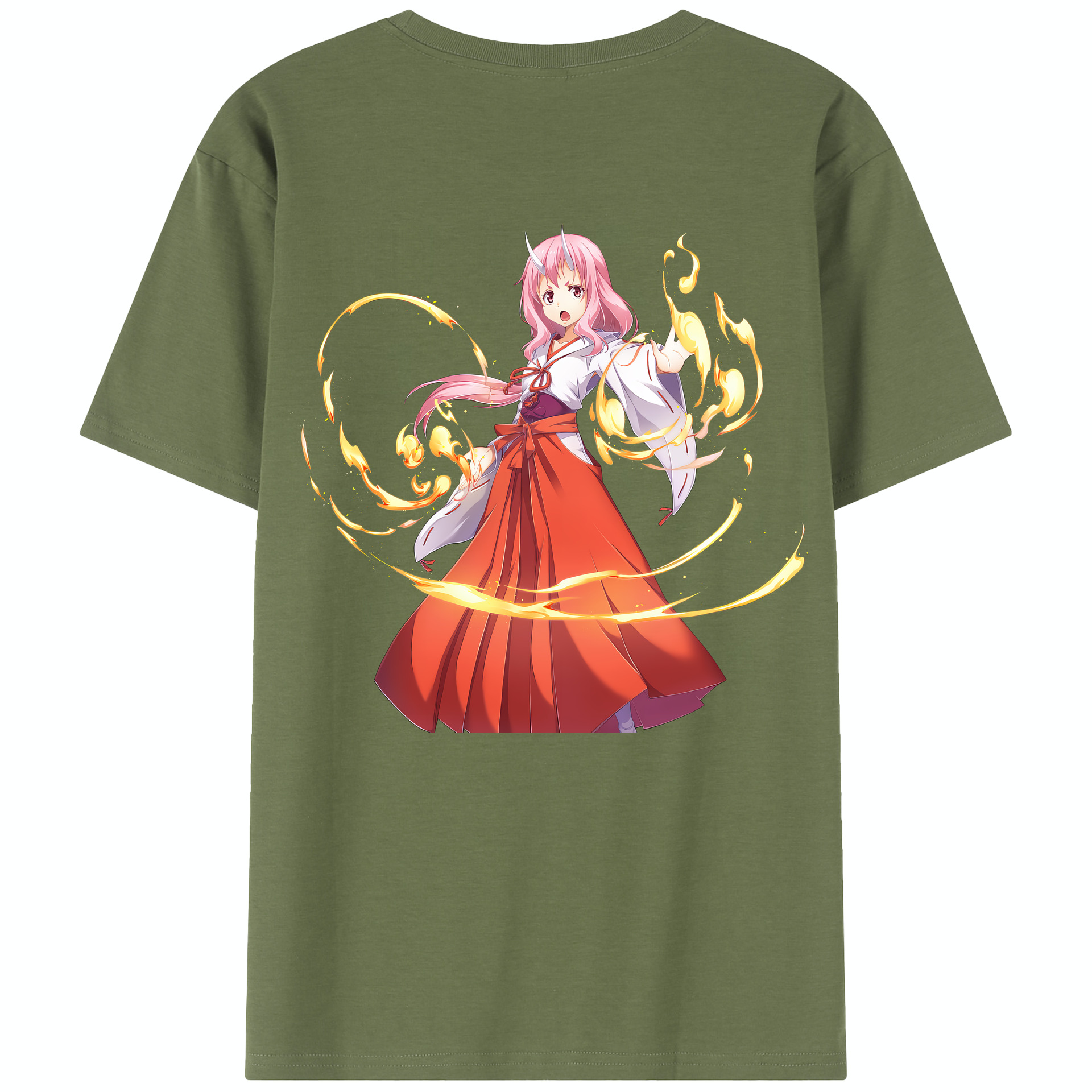（画像用） 転スラ Regarding Reincarnated to Slime 綿100％半袖Tシャツ（背面プリント）